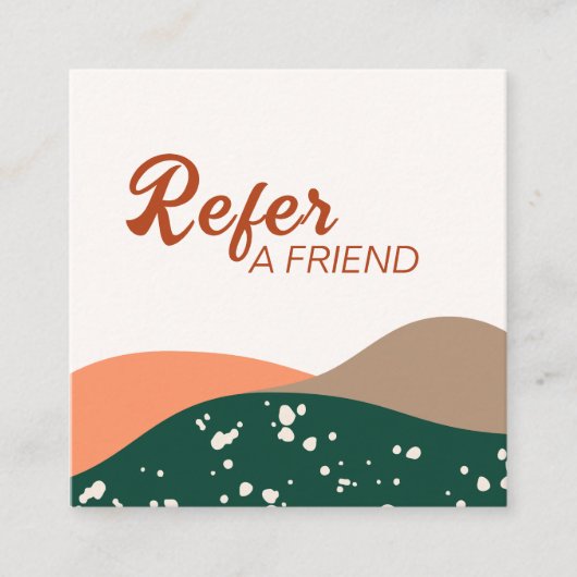 Moderne Abstracte groene Terra Cotta Yoga Aanbevelingskaartje (Voorkant)