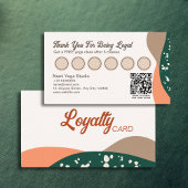 Moderne Abstracte groene Terra Cotta Yoga Klantenkaartje