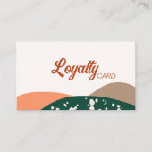 Moderne Abstracte groene Terra Cotta Yoga Klantenkaartje (Voorkant)