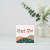 Moderne Abstracte groene Terra Cotta Yoga Kortingskaartje (Staand voorkant)