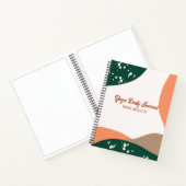 Moderne Abstracte groene Terra Cotta Yoga Studio Notitieboek (Binnen)