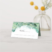 Moderne Abstracte Groene Waterverf Bindende Plaats Plaatskaartje (Voorkant)