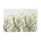 Moderne Abstracte Groenelementen Waterverf Handges Badmat (Voorkant)