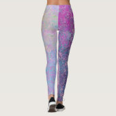 Moderne Abstracte Grunge Pastels Leggings (Achterkant)