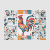 Moderne Abstracte Haan Decoupage Tissuepapier (Voorkant)