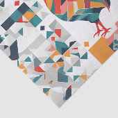Moderne Abstracte Haan Decoupage Tissuepapier (Detail)