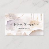 Moderne Abstracte handtekening Blush Gold waterver Visitekaartje (Voorkant)