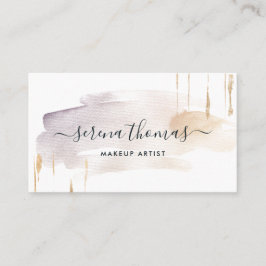 Moderne Abstracte handtekening Blush Gold waterver Visitekaartje
