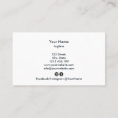 Moderne Abstracte handtekening Mint Gold Visitekaartje (Achterkant)