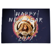 Moderne Abstracte Happy Nieuwjaar 2023 Foto Groot Cadeauzakje (Voorkant)