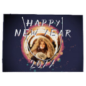 Moderne Abstracte Happy Nieuwjaar 2023 Foto Groot Cadeauzakje (Achterkant)