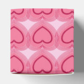 Moderne Abstracte harten - Azalea Pink Bedankdoosjes (Bovenkant)