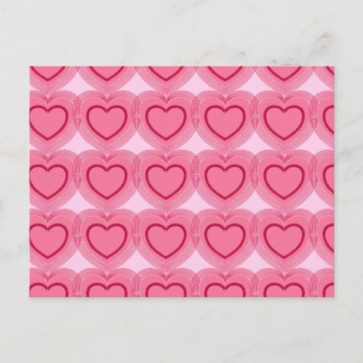 Moderne Abstracte harten - Azalea Pink Briefkaart (Voorkant)
