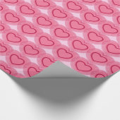 Moderne Abstracte harten - Azalea Pink Cadeaupapier (Hoek)