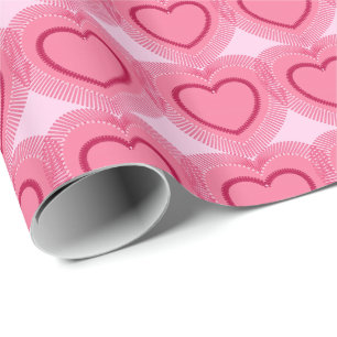 Moderne Abstracte harten - Azalea Pink Cadeaupapier