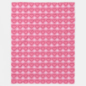 Moderne Abstracte harten - Azalea Pink Fleece Deken (Voorkant)