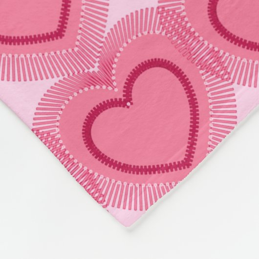 Moderne Abstracte harten - Azalea Pink Fleece Deken (Hoek)
