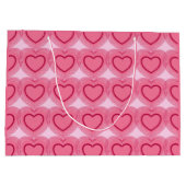 Moderne Abstracte harten - Azalea Pink Groot Cadeauzakje (Achterkant)