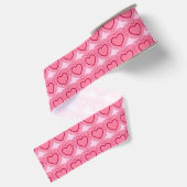 Moderne Abstracte harten - Azalea Pink Grosgrain Lint (Achterkant)