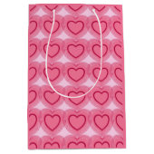 Moderne Abstracte harten - Azalea Pink Medium Cadeauzakje (Voorkant)