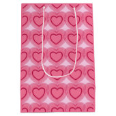 Moderne Abstracte harten - Azalea Pink Medium Cadeauzakje (Achterkant)