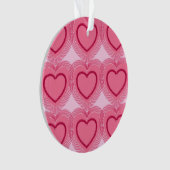 Moderne Abstracte harten - Azalea Pink Ornament (voorkant)