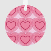 Moderne Abstracte harten - Azalea Pink Ornament (achterkant)