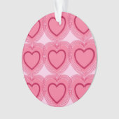 Moderne Abstracte harten - Azalea Pink Ornament (voorkant)