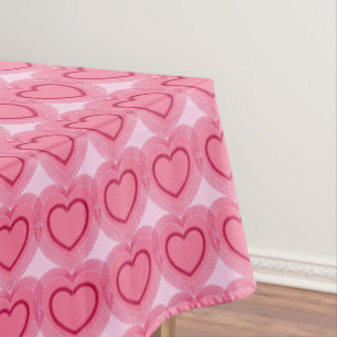 Moderne Abstracte harten - Azalea Pink Tafelkleed