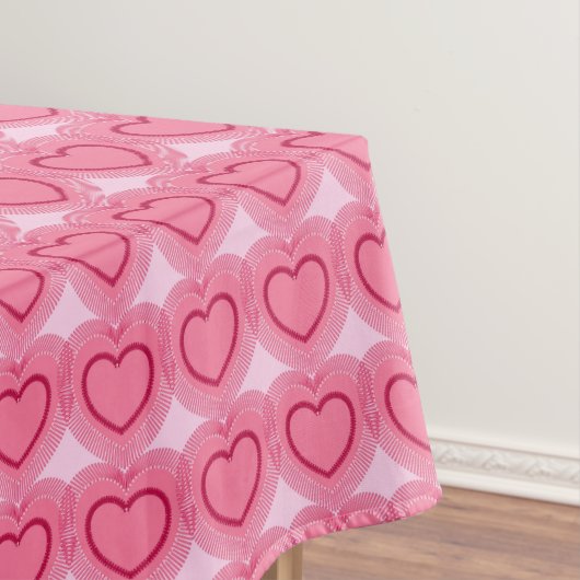 Moderne Abstracte harten - Azalea Pink Tafelkleed (Voorbeeld)