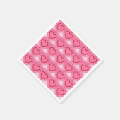 Moderne Abstracte Harten - Azalea Roze Servetten (Hoek)