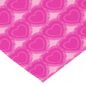 Moderne Abstracte harten - Fuchsia roze Korte Tafelloper (Hoek)