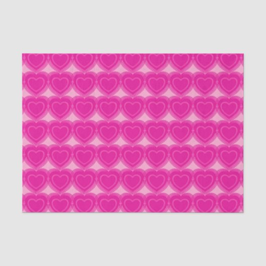 Moderne Abstracte harten - Fuchsia roze Tissuepapier (Voorkant)