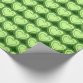 Moderne Abstracte harten - Lime Green Cadeaupapier (Hoek)