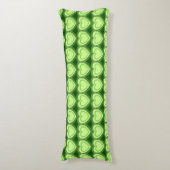Moderne Abstracte harten - Lime Green Lichaamskussen (Voorkant Verticaal)
