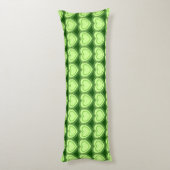 Moderne Abstracte harten - Lime Green Lichaamskussen (Achterkant (Verticaal))