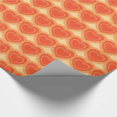 Moderne Abstracte harten - Mandarijns Sinaasappel Cadeaupapier (Hoek)
