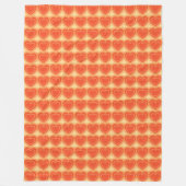 Moderne Abstracte harten - Mandarijns Sinaasappel Fleece Deken (Voorkant)