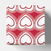 Moderne Abstracte harten - Rood en wit Bedankdoosjes (Bovenkant)