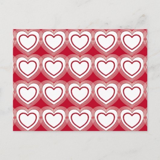 Moderne Abstracte harten - Rood en wit Briefkaart (Voorkant)
