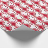 Moderne Abstracte harten - Rood en wit Cadeaupapier (Hoek)