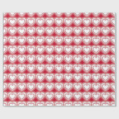Moderne Abstracte harten - Rood en wit Cadeaupapier (Vlak)