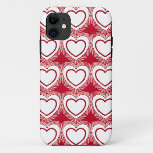 Moderne Abstracte harten - Rood en wit Case-Mate iPhone Case