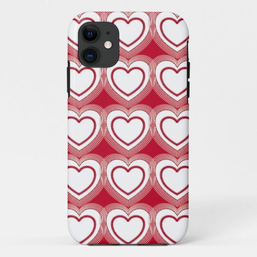 Moderne Abstracte harten - Rood en wit Case-Mate iPhone Case (Achterkant)