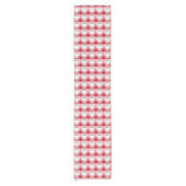 Moderne Abstracte harten - Rood en wit Korte Tafelloper (Voorkant)