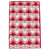 Moderne Abstracte harten - Rood en wit Medium Cadeauzakje (Voorkant)