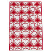 Moderne Abstracte harten - Rood en wit Medium Cadeauzakje (Achterkant)