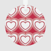 Moderne Abstracte harten - Rood en wit Ornament (achterkant)