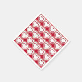 Moderne Abstracte harten - Rood en wit Servetten (Hoek)
