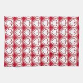 Moderne Abstracte harten - Rood en wit Theedoek (Horizontaal)